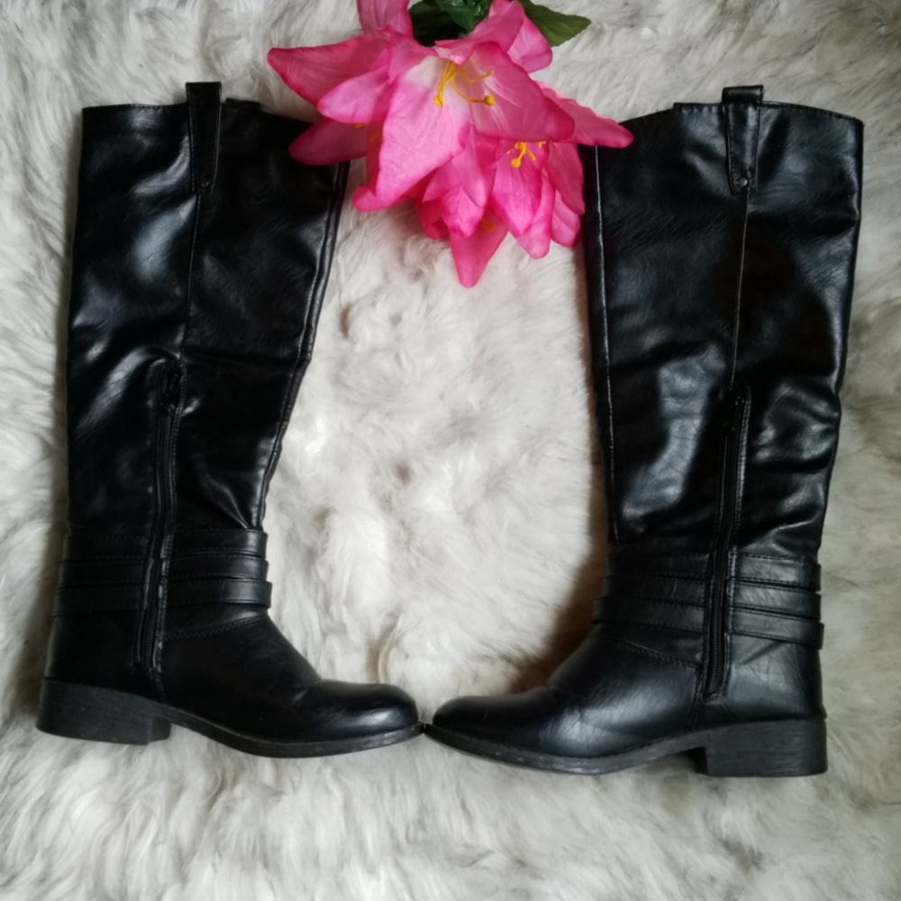 👢Anna Black Knee Boots